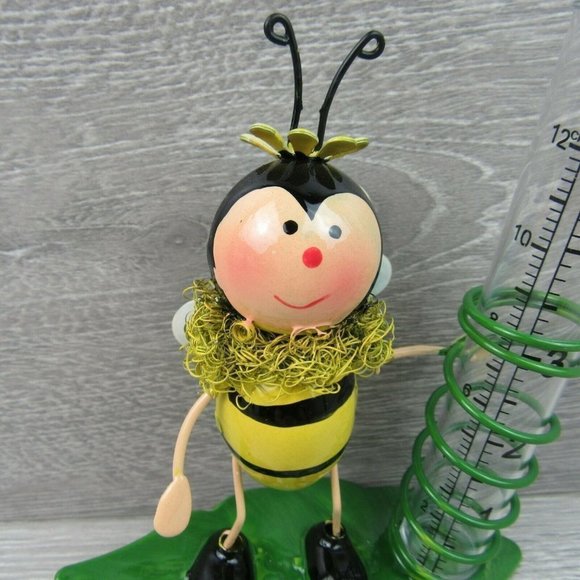 Yard Decor Garden Outdoor Bumblebee Rain Gauge - Picture 6 of 12